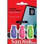 CHIAVETTA USB CONF. DA 3 PZ 32GB SANDISK