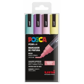 MARKER UNI POSCA PC-5M COLORI PASTEL 4PZ