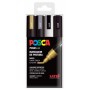 MARKER UNI POSCA PC-5M ORO/SILV/BIAN/NER