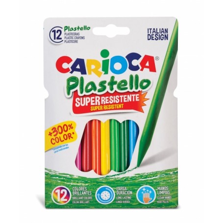 CARIOCA PASTELLI A CERA 12PZ COL.ASS.