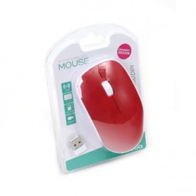 MOUSE OMEGA OM0420 WIRELESS 2.4 GHZ RED