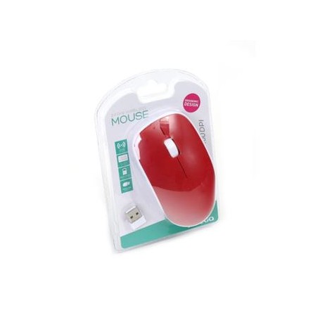 MOUSE OMEGA OM0420 WIRELESS 2.4 GHZ RED