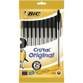 10 PENNE DA 1,0MM NERO BIC CRISTAL