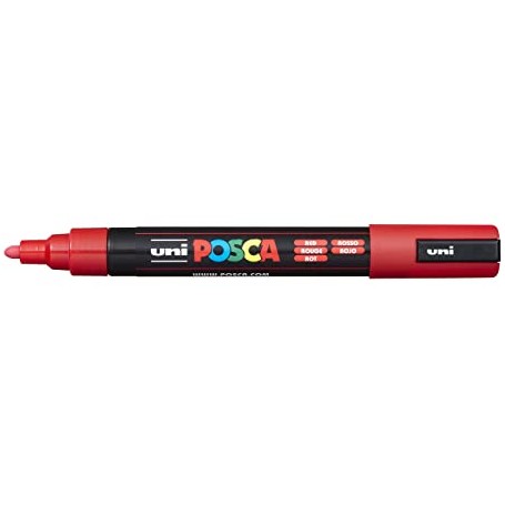 MARKER UNI POSCA PC-5M 6 PZ ROSSO